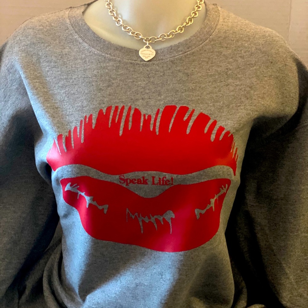Large- SPEAK LIFE Sweatshirt Vinyl Print